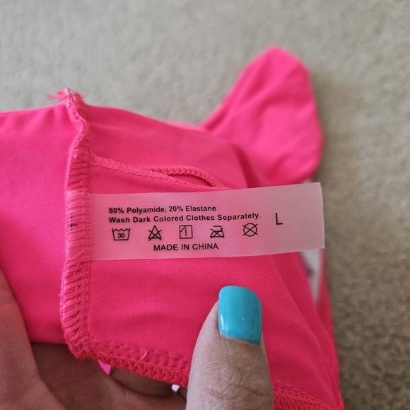 Vibrant Pink One-Piece Swimsuit Large - Picture 6 of 6